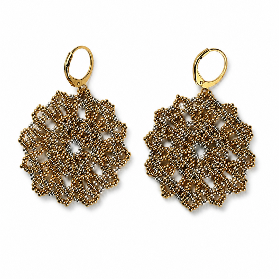 Aretes Mandala Dorado