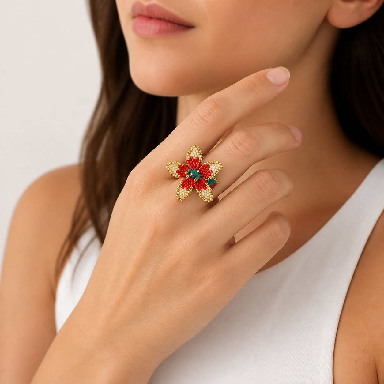 Anillo Flor Coral - Image 2