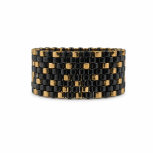 Anillo Negro Dorado