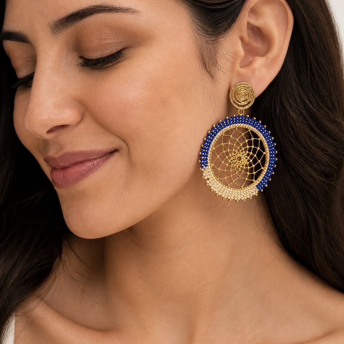 Aretes Rueda Azul - Image 2