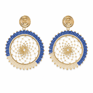 Aretes Rueda Azul