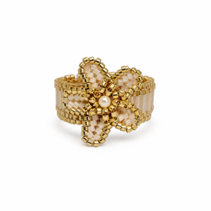 Anillo Flor Margarita Ajustable